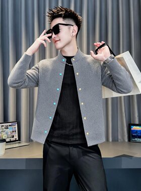 小码男装XS冬季开衫毛衣S百搭休闲小个子时尚155青年韩版针织衫潮