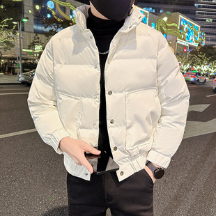 矮个子155冬季立领羽绒棉服男学生XS加小码修身短款外套百搭棉袄