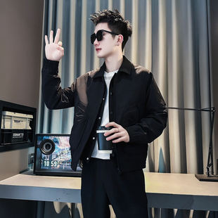 春秋小码男士修身XS翻领休闲假两件夹克小个子S青年韩版工装外套