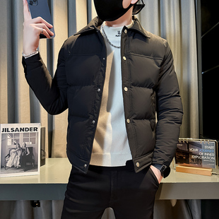 XS矮个子冬季韩版修身棉袄短款棉衣男纯色棉服外套XS小码男装155