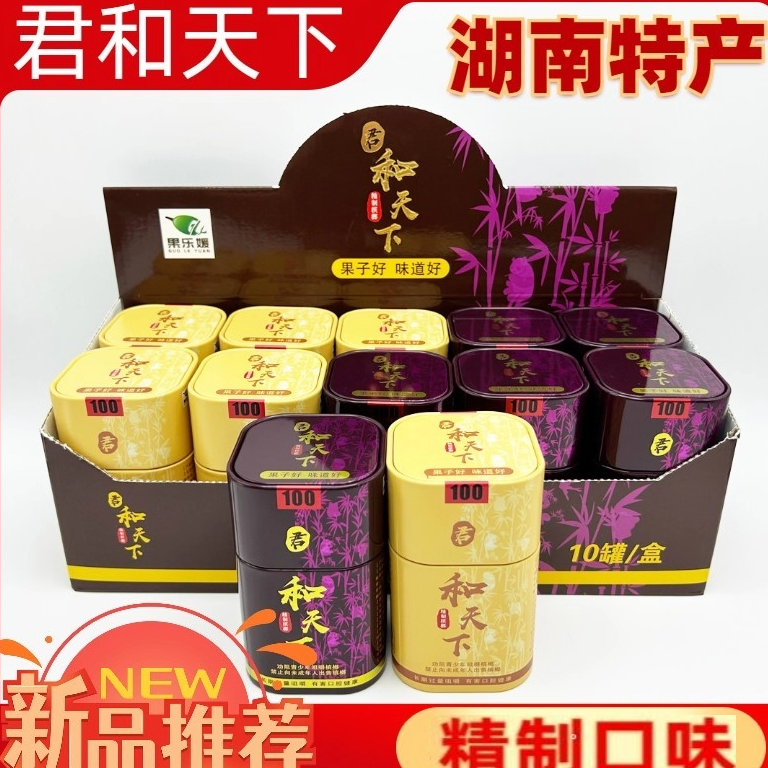 湖南特产和成口味铁罐盒装精选海南青果宾榔君和天下精制口味摈榔