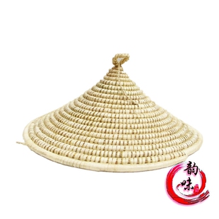 纯手工天然草编锅盖蒸汽石锅盖柴火鸡灶传统草帽锅盖装饰灯罩墙饰