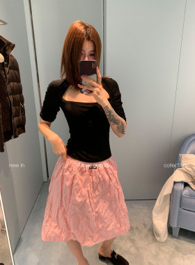 THREE GOOOD殷三吉 磨毛加绒挂脖长袖t针织打底衫修身女新款内搭