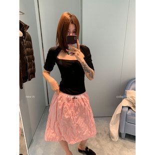 GOOOD殷三吉 女新款 磨毛加绒挂脖长袖 修身 内搭 t针织打底衫 THREE