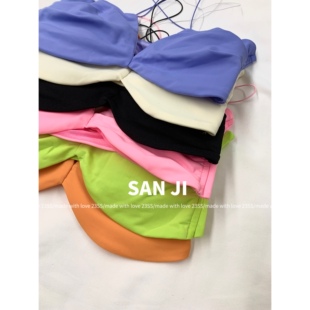 百搭打底露背泳衣内衣美背内搭 缤纷糖果色 THREE GOOOD殷三吉OD