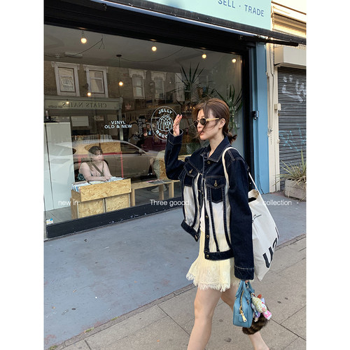 设计翻领牛仔外套小版