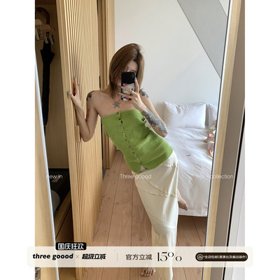 THREEGOOOD殷三吉多抽条半裙