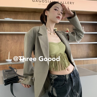 THREE GOOOD殷三吉D 后背镂空结构主义西装外套SW220190