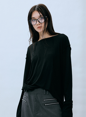 THREE GOOOD殷三吉D微风记忆宽松显瘦通勤风毛边设计  ST230460