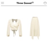 THREE 上衣 GOOOD 殷三吉 氛围感气质围裹式 套装 裙子 TT230147