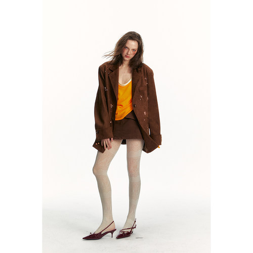 THREE GOOOD殷三吉 晚宴琉光钉珠西装外套DSW240561