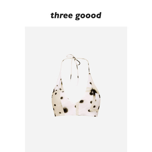THREEGOOOD波点挂脖三角泳衣