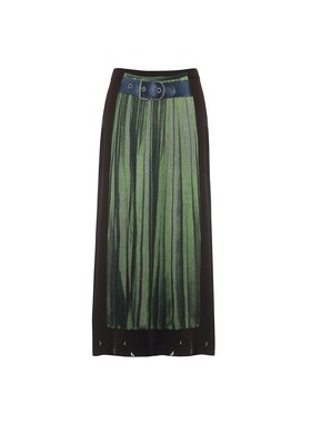 THREE GOOOD/三吉 无人旷野全棉印花针织长半裙DZZ240020