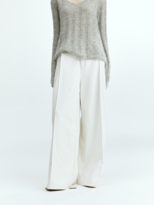 THREE GOOOD殷三吉   月光末石宽松百搭款活页扣子设计皮裤