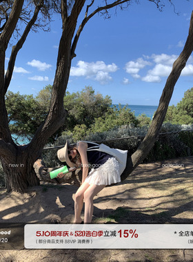 THREE GOOOD殷三吉奶油白流苏提花半裙 雪纺荷叶边短款包臀半身裙