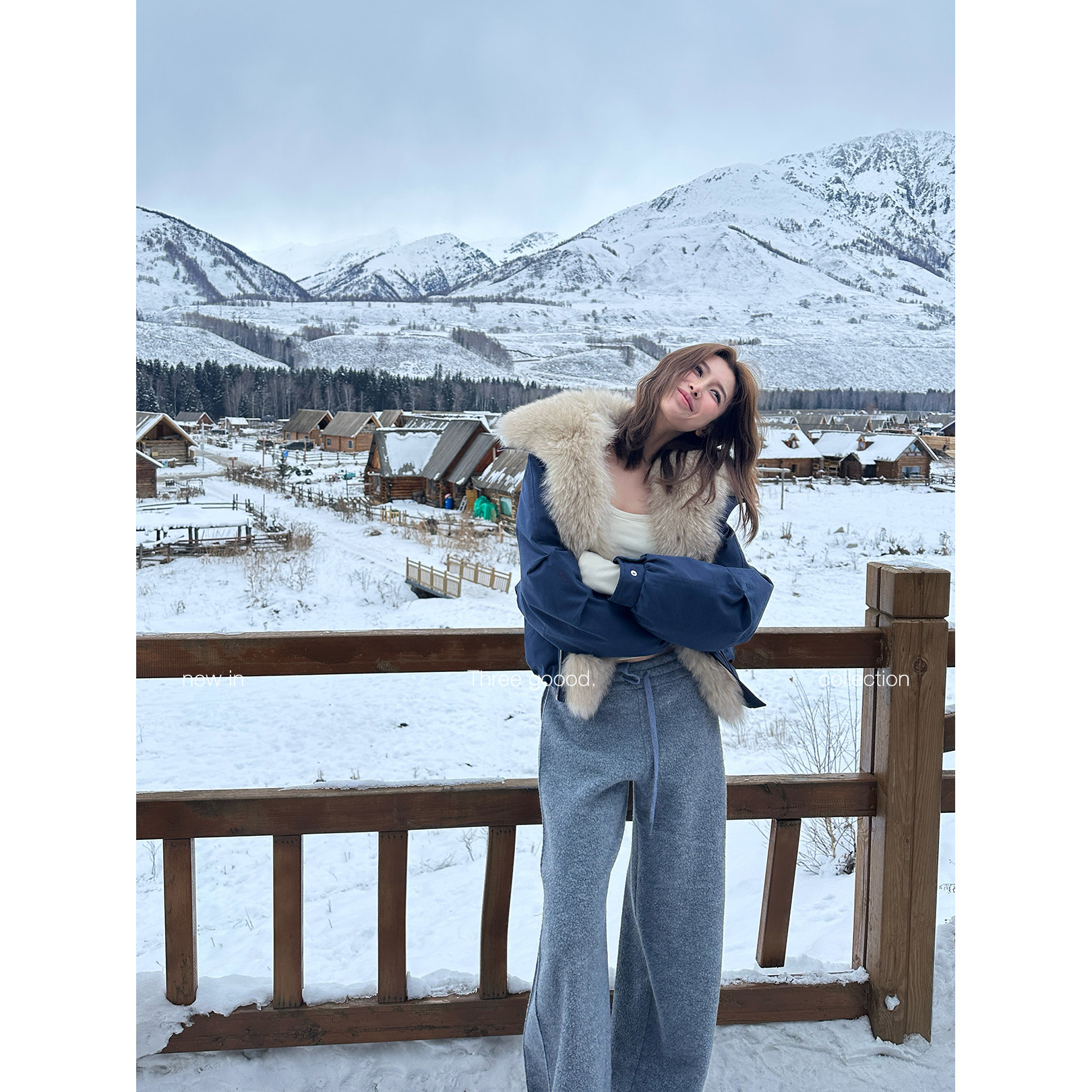 殷三吉白鸭绒工装风羽绒服