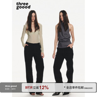 休闲裤 THREE 直筒西装 利落剪裁 垂坠感自带高级气场 GOOOD殷三吉