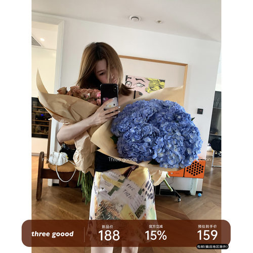 THREEGOOOD殷三吉满印印花半裙