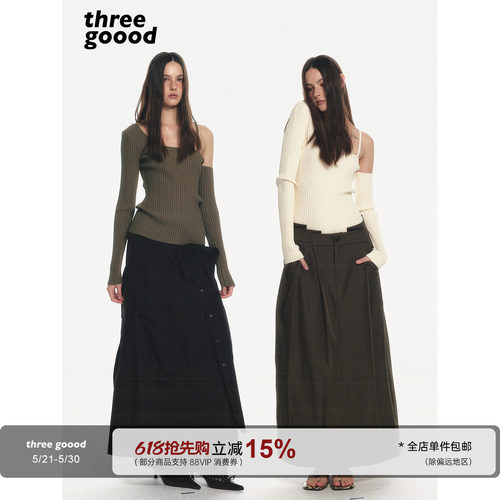 THREEGOOOD殷三吉单肩针织衫