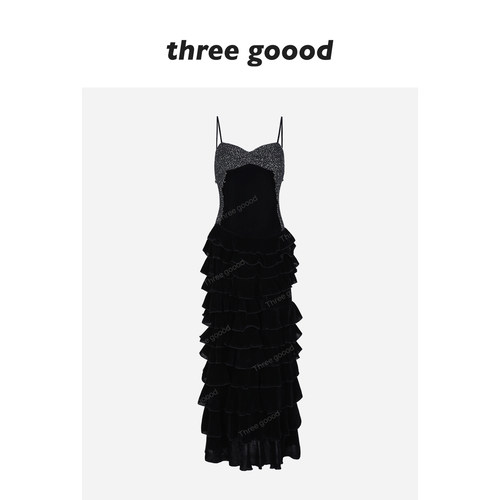 THREEGOOOD吊带连衣裙秋冬新款
