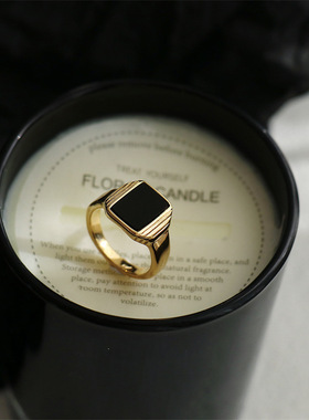 钛钢戒指黑色不掉色防过敏