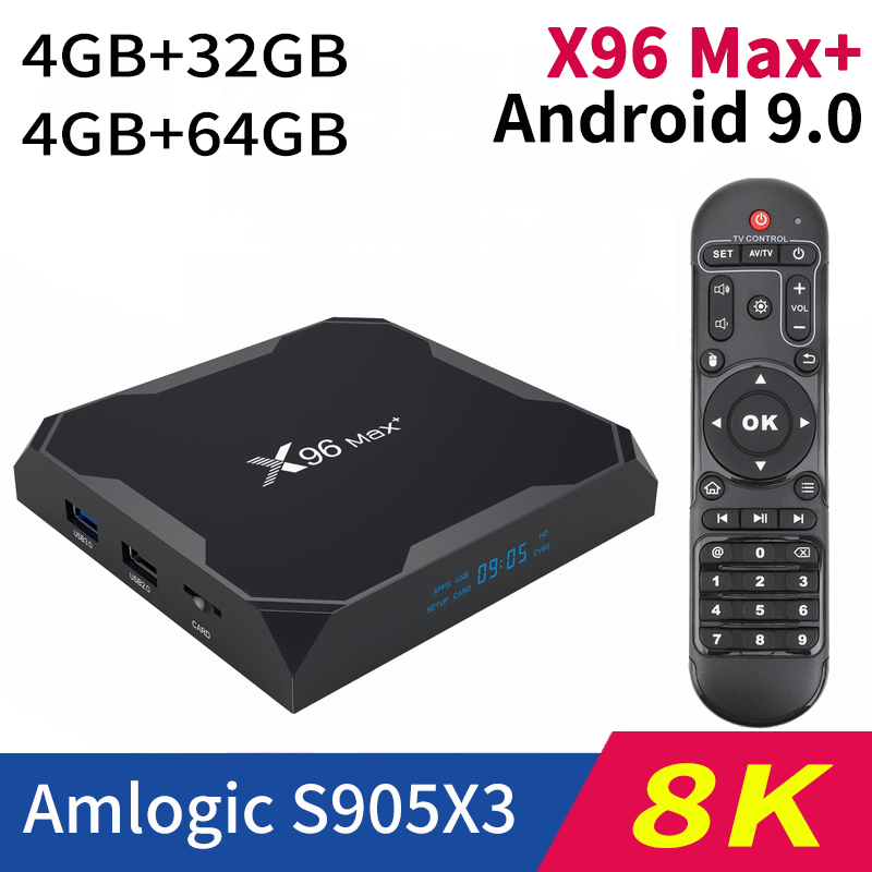 X96maxPlus安卓9.0外贸盒4G内存手机同屏高清智能网络播放器TVBOX-封面