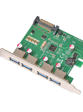 西霸E3-PCE201-V2 PCI-E转USB3.0扩展卡4口带ESD静电保护总线供电