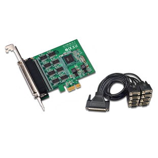西霸E1-PCE6138-8SEM PCI-E转8多串口卡静电浪涌餐饮小票打印机用