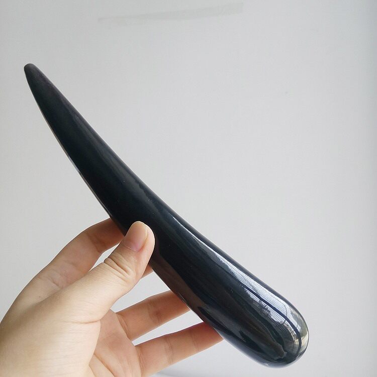 梳心缘 加大号 加长 老黑水牛角 按摩棒 长约20-21cm送长辈父母赞