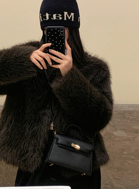 ookstudios主推系列/有被颜色高级到！一年一会毛毛外套环保皮草