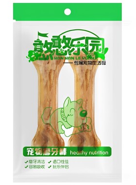 憨憨乐园狗狗磨牙棒宠物狗咬胶狗零食泰迪金毛成犬幼犬洁齿骨5寸