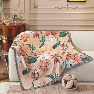 复古美式余蓉单人沙发巾沙发毯盖布搭巾空调盖巾装饰挂布双面使用