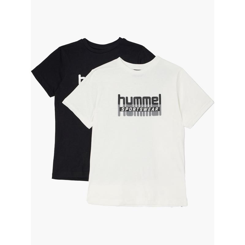 Hummel男士运动T恤透气舒适吸汗宽松白色黑色棉质圆领日常穿搭