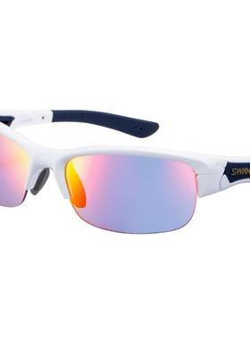 代购SWANS女士太阳镜防紫外线高视认性抗冲击耐刮涂层白色