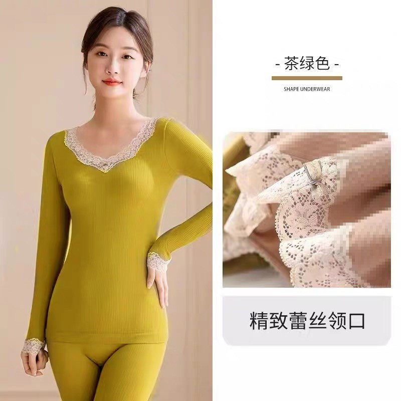 新款秋冬女士保暖内衣套装发热秋衣秋裤打底衫蕾丝花边性感甜美风,女士内衣/男士内衣/家居服,睡衣/家居服套装,淘宝优惠券,粉丝福利购,淘宝优惠卷
