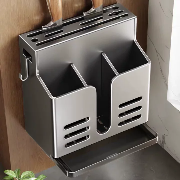 厨房刀架置物架收纳盒放菜刀筷子筒多功能台面壁挂刀具一体收纳架,厨房/烹饪用具,厨房置物架/置物柜/角架,淘宝优惠券,粉丝福利购,淘宝优惠卷