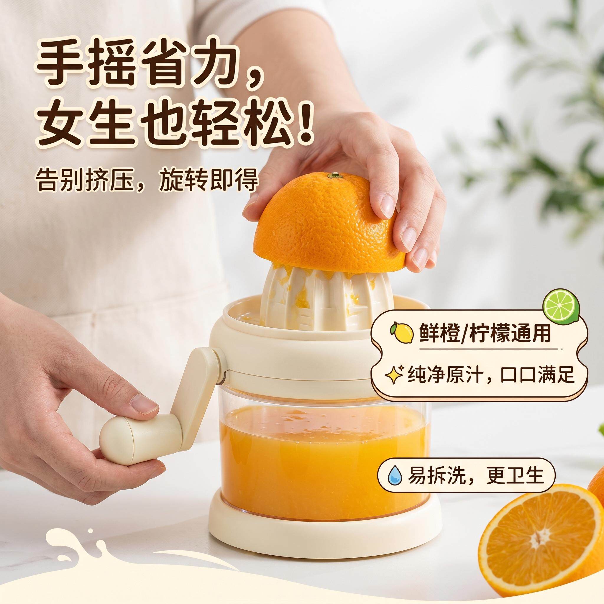手工榨汁机挤压式家用小型橙子榨汁专用手动压榨机多功能压汁神器