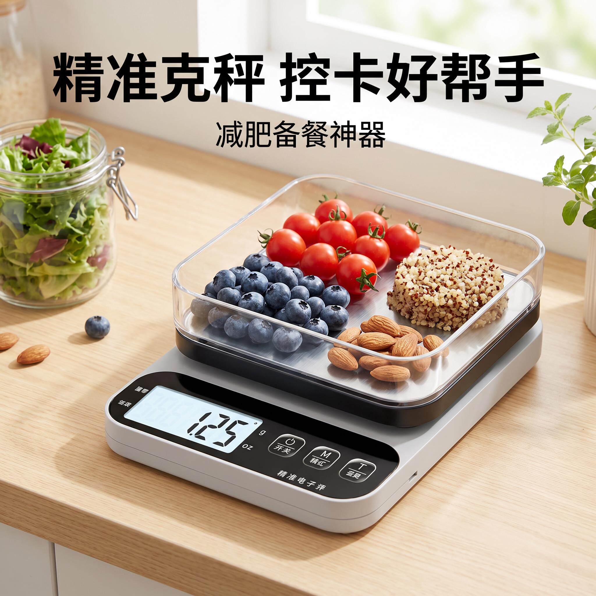 小型电子秤称克减肥家用高精度省电耐用克重秤厨房专用不锈钢克秤