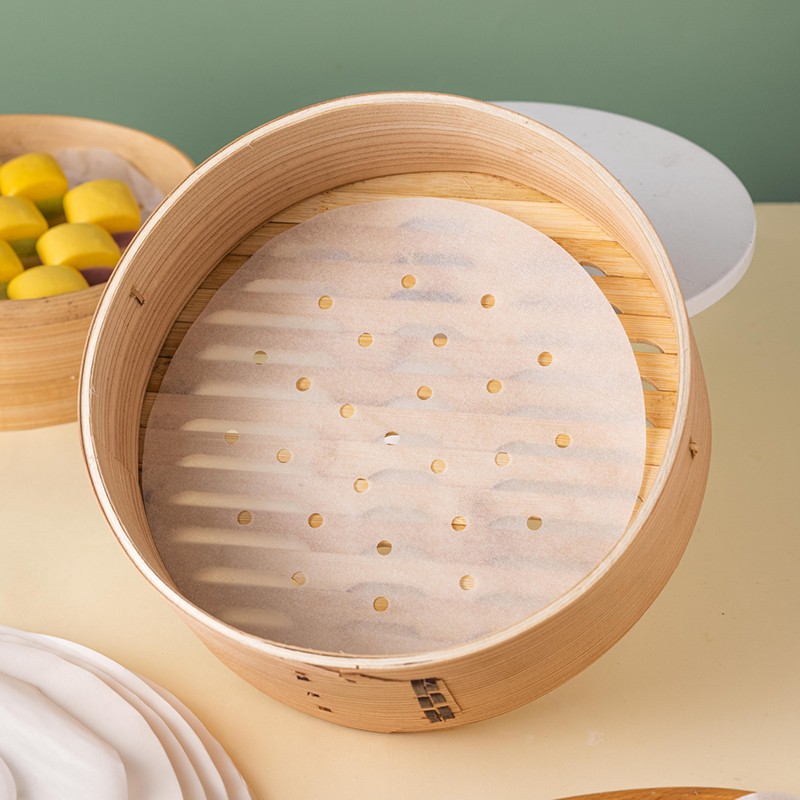 蒸笼纸不粘蒸馒头包子蒸笼垫家用食品级一次性馍馍蒸笼垫布加厚圆