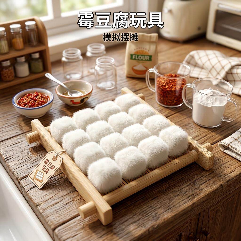 霉豆腐玩具套装女生手工diy互动仿真食物模型材料提升专注力益智