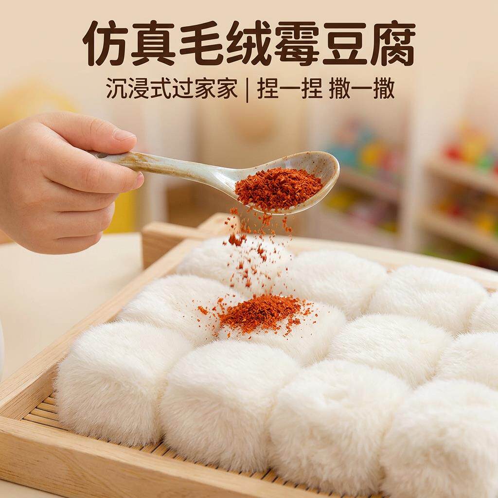 霉豆腐玩具套装女生手工diy材料包仿真食物模型模拟摆摊亲子互动