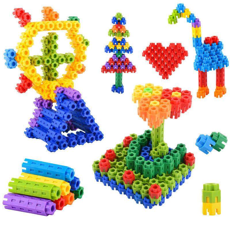儿童六角积木颗粒益智拼装玩具男孩3到6岁拼插拼图幼儿园宝宝玩具,玩具/童车/益智/积木/模型,普通塑料积木,淘宝优惠券,粉丝福利购,淘宝优惠卷