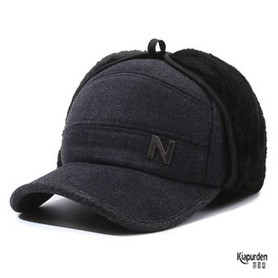 加绒保暖护耳帽中老年爸爸爷爷鸭舌帽东北棉雷锋帽 男士 冬新款 时尚