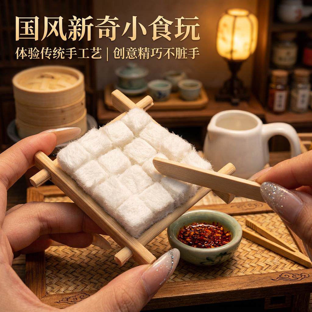 霉豆腐玩具套装女手工diy材料仿真食物模型自嗨解闷cosplay道具