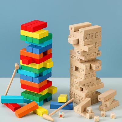 叠叠乐数字抽积木儿童亲子玩具大号叠叠高益智层层叠桌面游戏