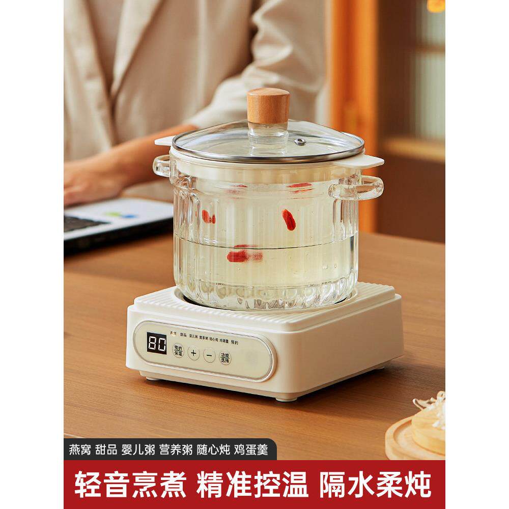 燕窝隔水炖电炖锅炖盅宝宝婴儿辅食小型多功能玻璃煲汤家用全自动