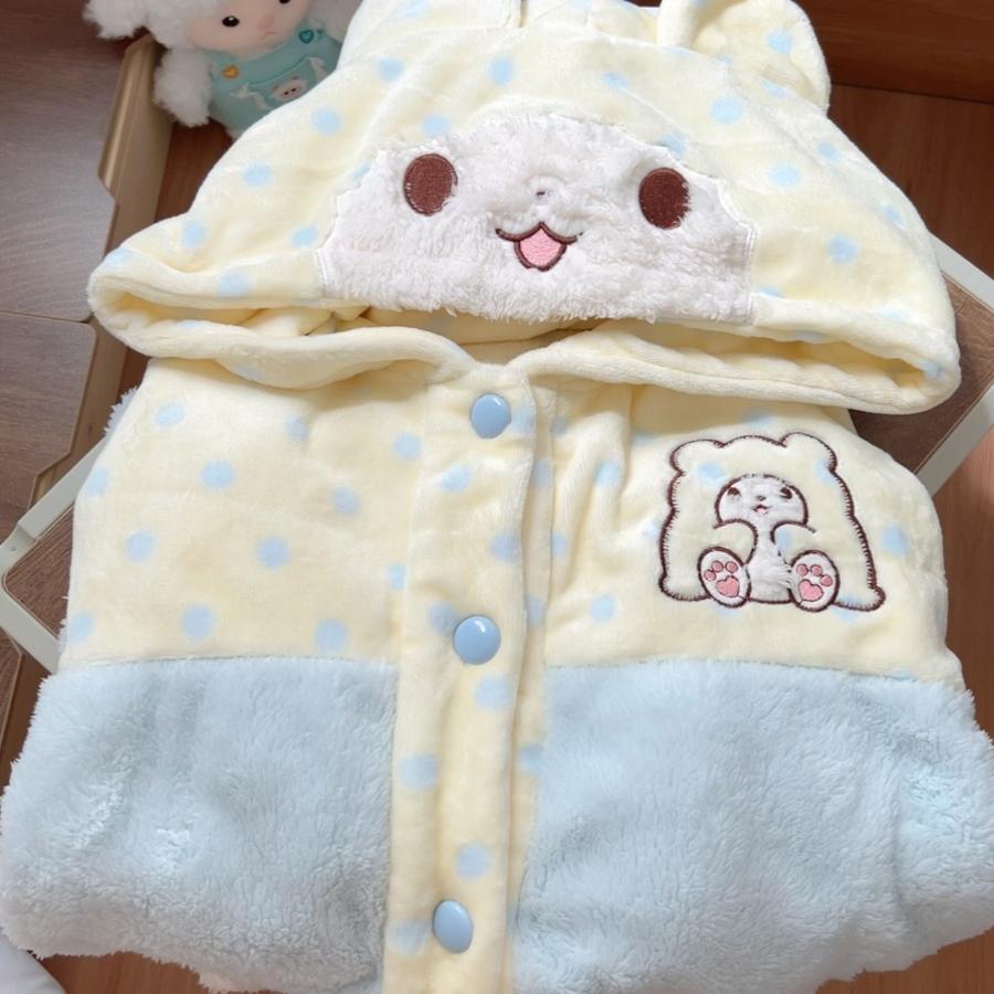 家居服女法兰绒可爱卡通睡衣