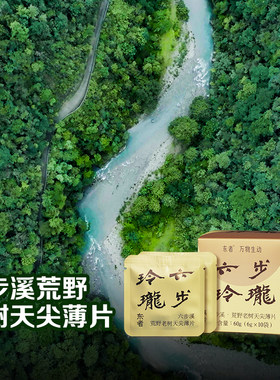 六步玲珑-2017年六步玲珑天尖薄片6g*10安化黑茶 7.28