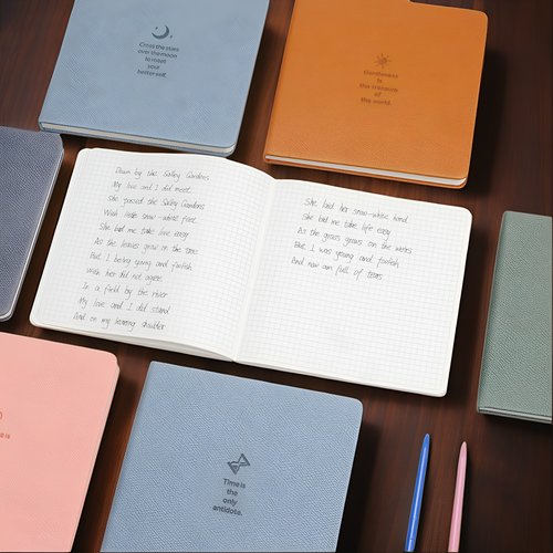 仿皮PU正方形网格笔记本可定制