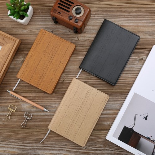 可撕A5横线内芯木纹订做小记事本